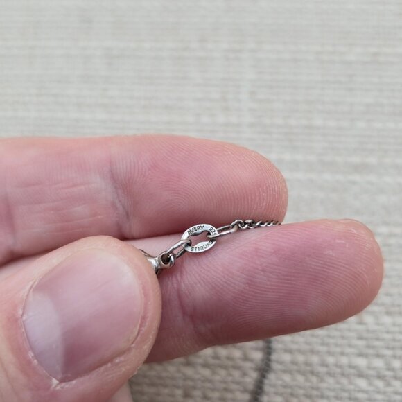 16 Inch Sterling Silver Heavily Tarnished James Avery Cross Necklace A4876 - Picture 5 of 8